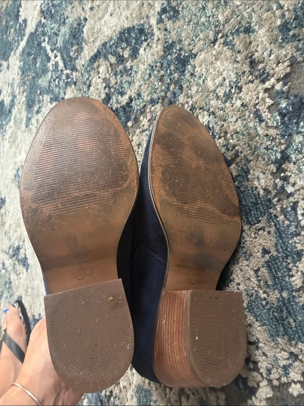 Jessica Simpson Navy Suede Ankle Booties